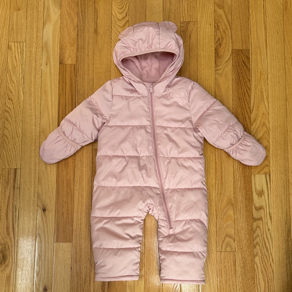 Old Navy Pink Baby Puffer Snowsuit